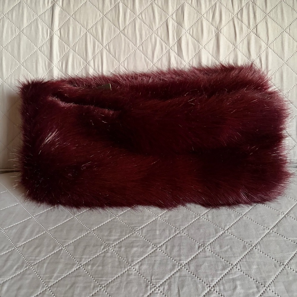 Express Plum Faux Fur Collar Shawl